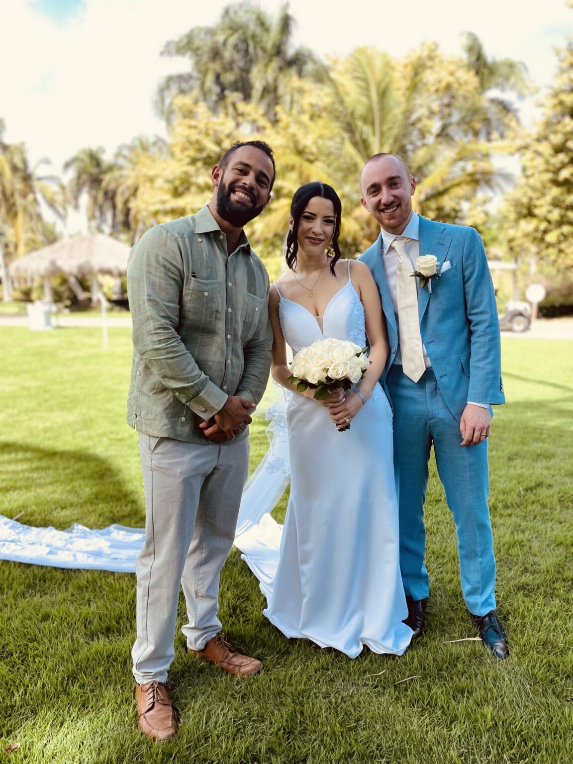 Young couple with wedding officiant Punta Cana - Destination I Do